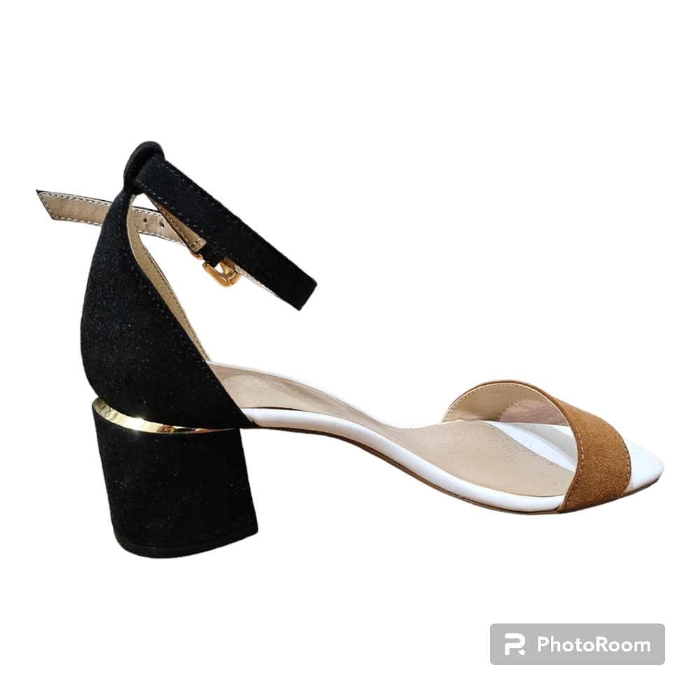 Expression multi colored chunky heel, womens size 8